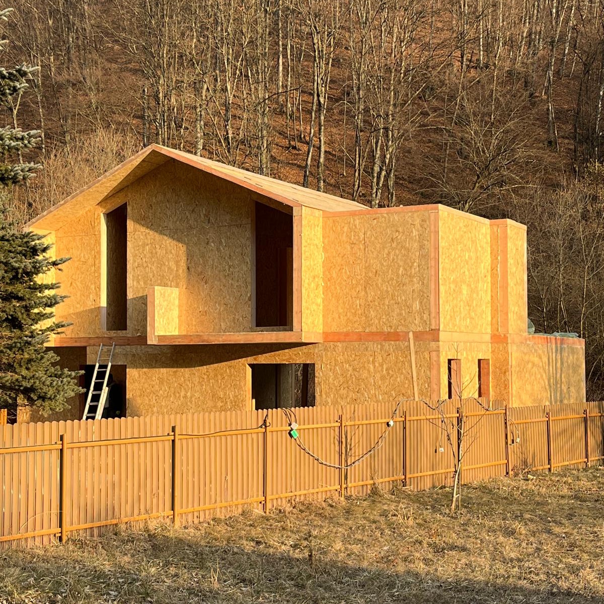 perspectiva fata casa 300mp din panouri sip din poliuretan de la sipvlamada